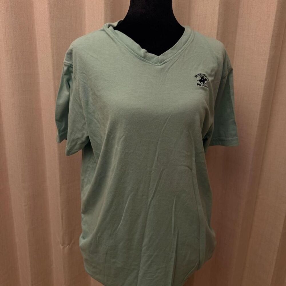 Beverly-hills-polo-club Women's Green and Blue T-shirt
